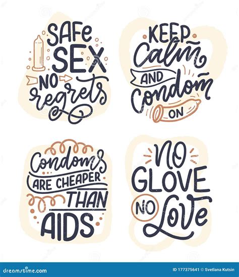 Veilige Seks Slogans Geweldig Design Voor Om Het Even Welk Doel