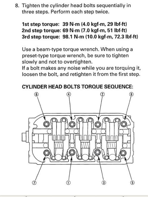 Torque Spec For Honda Civic Head Bolts