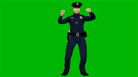 Policeman Dancing Rhythmic Modern Dance On Stock Motion Graphics Sbv