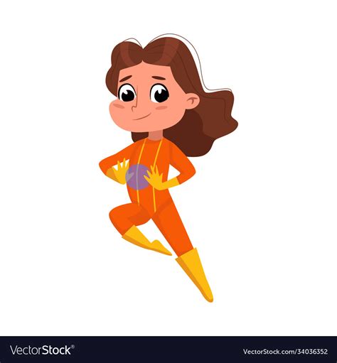 Lovely Brunette Girl In Red Superhero Comics Vector Image
