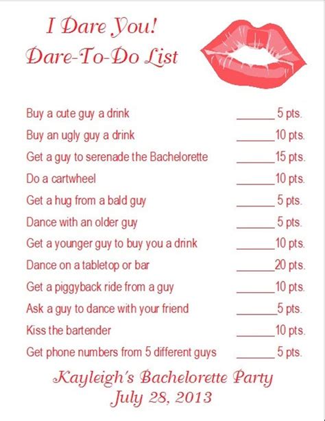 items similar to 24 personalized i dare you bachelorette party game on etsy