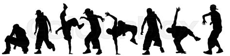 Dancing Street Dance Silhouettes Stock Vector Colourbox