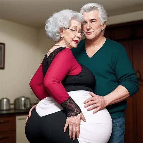 Image To Ai Granny Showing Her Big Booty Touching Manfriend