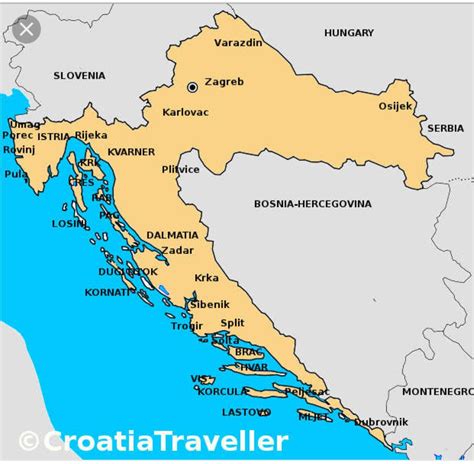 Map Of Croatia Where Is Croatia Croatia Map English Croatia Maps My