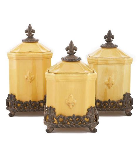 Artimino Fleur De Lis Canister Dillards Tuscan Kitchen Tuscany