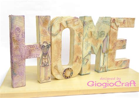 Giogiocraft Tutorial Shabby Chic Home Paper Mache Letters