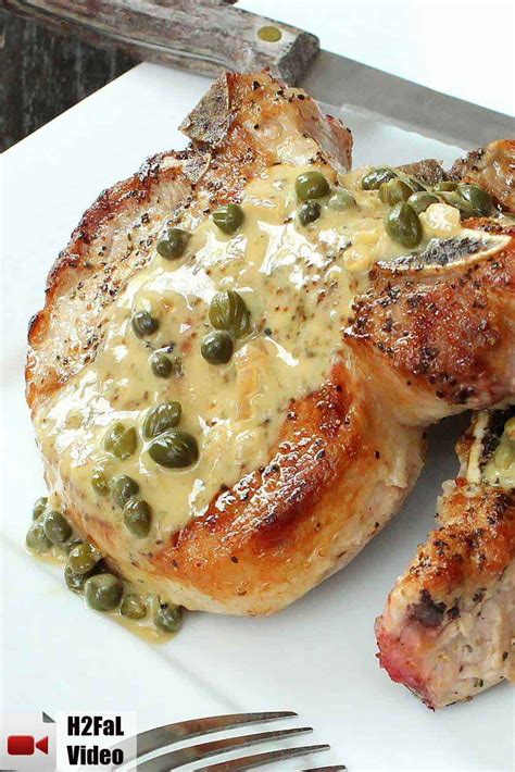 Sprinkle each pork chop, both sides, with salt, black pepper, garlic powder and rosemary. Seared Pork Chops in Caper Sauce Recipe | How To Feed a Loon