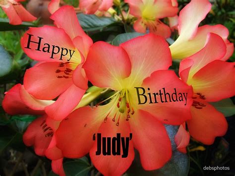 Happy Birthday Judy By Debsphotos Redbubble