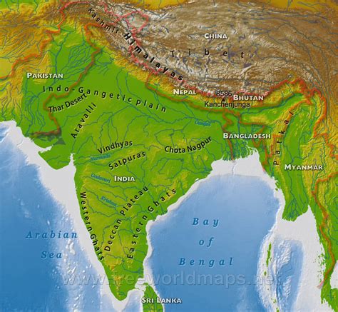 India Domborzati Térkép groomania