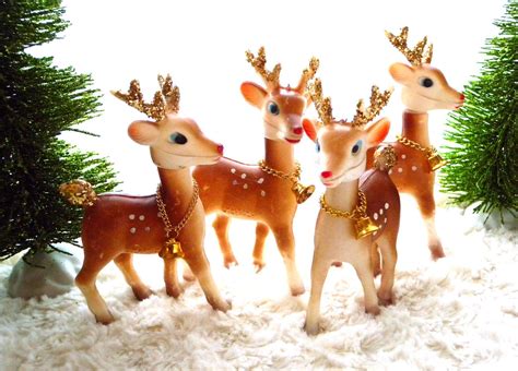 Vintage Reindeer Christmas Ornament White Brown By Paperparticles Vintage Reindeer Vintage
