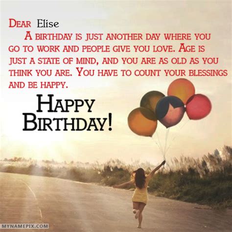 Happy Birthday Elise Cakes Cards Wishes