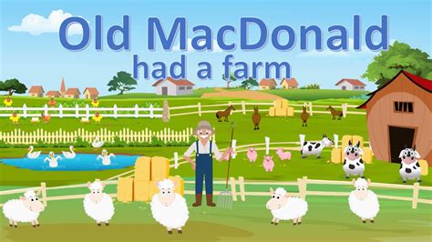 Old Mac Donald Had A Farm Nursery Rhyme Children Songs With Lyrics