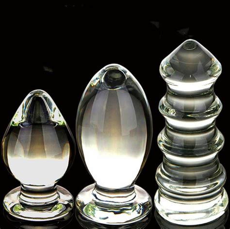 Big Size 64mm Crystal Penis Anal Plug Classic Glass Anal Toys Butt Plug