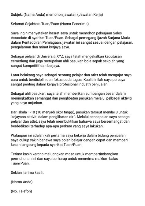Contoh Offer Letter Bahasa Melayu Contoh Cover Letter Vrogue Co