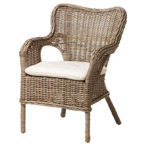 Chair pads are perfect for those chairs that are great to look at but may not be very comfortable to sit on. BYHOLMA Armchair - gray, Laila natural | Ikea armchair ...
