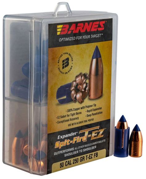 Barnes Bullets 30601 Spit Fire T Ez 50 Cal 250 Gr 24 Per Box Bfam