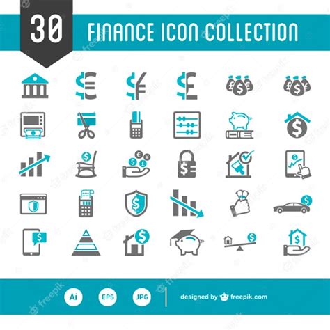 Finance Icon Collection Free Vector