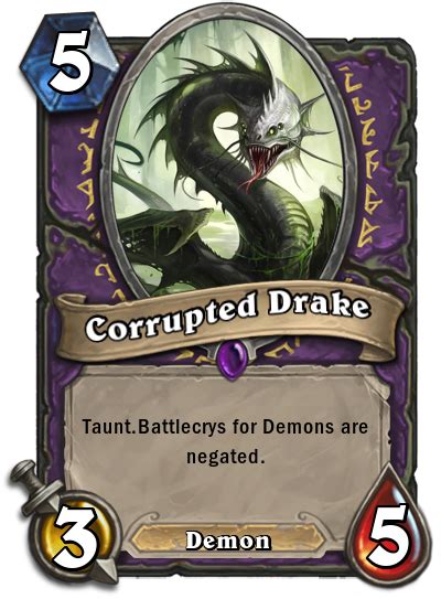 Hearthstone Card Corrupted Drake By Relinquish022 On Deviantart