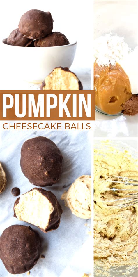 No Bake Pumpkin Cheesecake Balls Dipped In Melted Chocolate Are So Easy