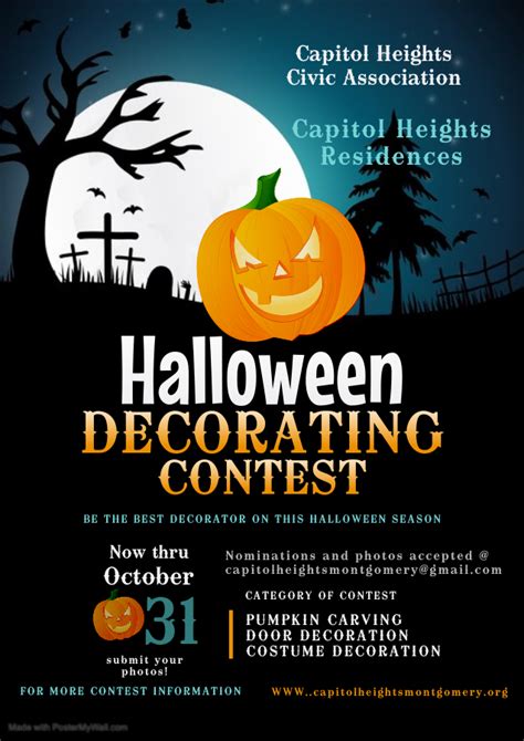 Copy Of Halloween Decorating Contest Flyer Made With Postermywall