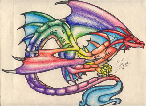 Rainbow Dragon By Maniacartist On Deviantart