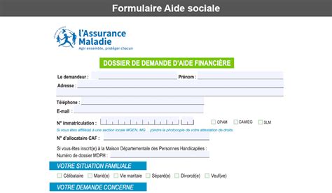 Formulaire Aide Sociale En Ligne Télécharger Le Dossier