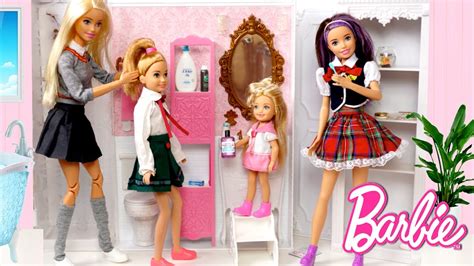 Barbie Dolls School Morning Routine Dreamhouse Adventures Toys Youtube