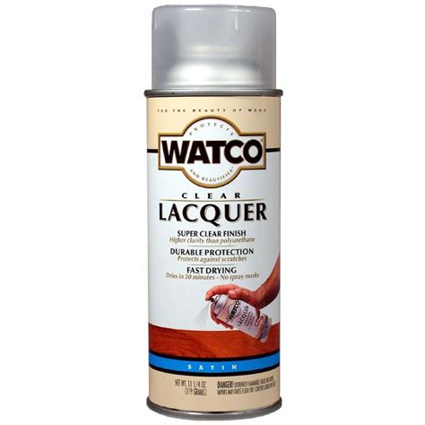 Our poured epoxy finish is a thick high gloss, water clear poured finish with glass like appearance. Watco 11.25 oz. Clear Satin Lacquer Wood Finish Spray (6 ...