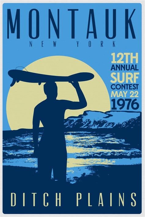 vintage surf poster affiche vintage surf robot watch