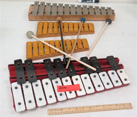 Qty 4 Xylophones And Qty 4 Mallets Rm Music