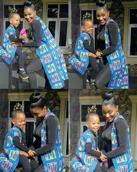12 Adorable Photos Of Chacha Eke And Her Daughter In Matching Outfits