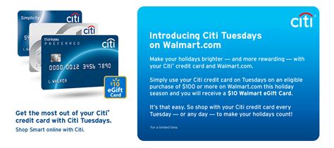 Maybe you would like to learn more about one of these? Spend $100 Get $10 Gift Card: Citi Tuesdays On Walmart.com - Michael W Travels...