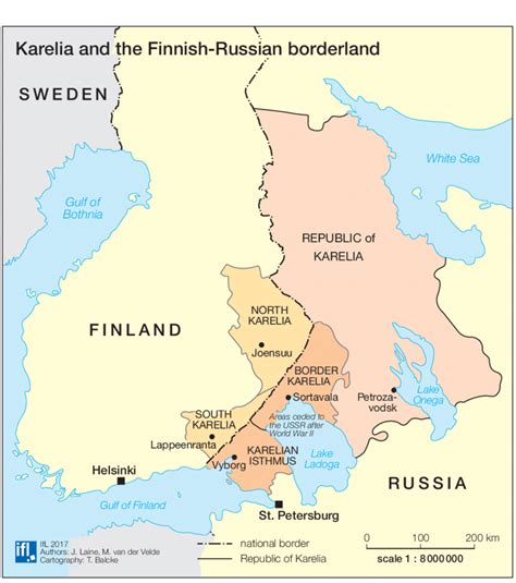 Karelen Karta Finsk Karta över Karelen Europa Karta
