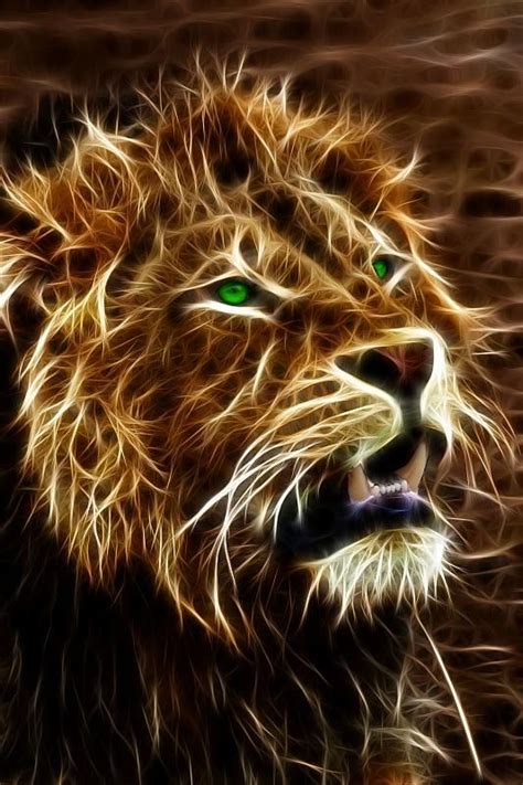 Fractal Lion Lion Art Animal Art Cat Art