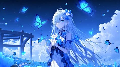 Anime Girl Wallpaper 4K Beautiful Butterflies