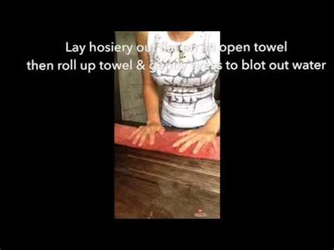 Drying Hosiery After Washing Youtube