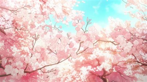 Aesthetic Wallpaper Anime Cherry Blossom Background Largest Wallpaper