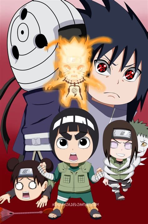 Naruto Shippuden Chibi Characters Wallpaper