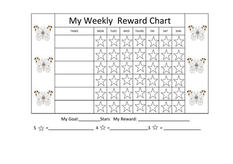 Star Reward Chart Printable Calendar Printable