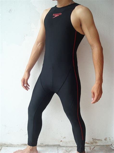 Nwt Speedo Mens One Piece Bathing Swimsuit Lycra Blackred Xl 32 34 Ebay