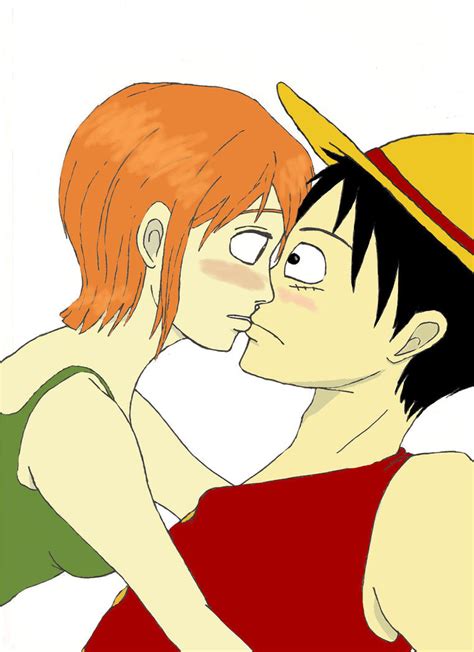 Luffy And Nami Accidental Kiss By Cocoskywalker On Deviantart