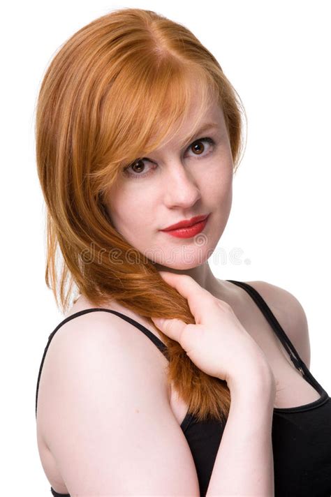 Redhead Woman Boxer Stock Photo Image Of Beautiful Lips 35462436
