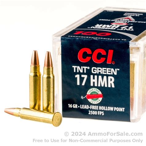 50 Rounds Of Discount 16gr Tnt Green Hp 17 Hmr Ammo For Sale By Cci