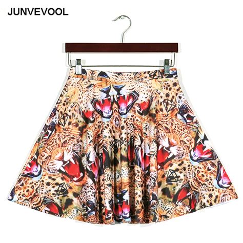 sexy leopards digital printed skirt women summer beachwear ladies club party hot sale skirts