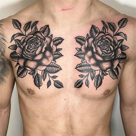 Aggregate 82 Mens Rose Chest Tattoo Incdgdbentre