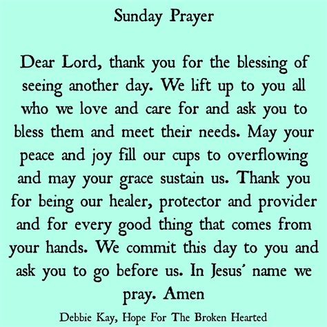 Sunday Prayer Sunday Prayer Sunday Morning Prayer Morning Prayer Quotes