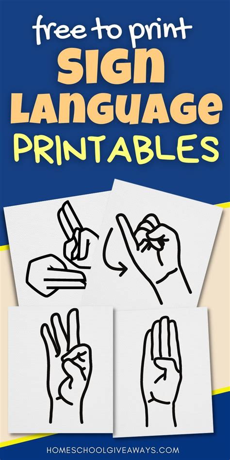 Free Sign Language Printables And Resources Artofit