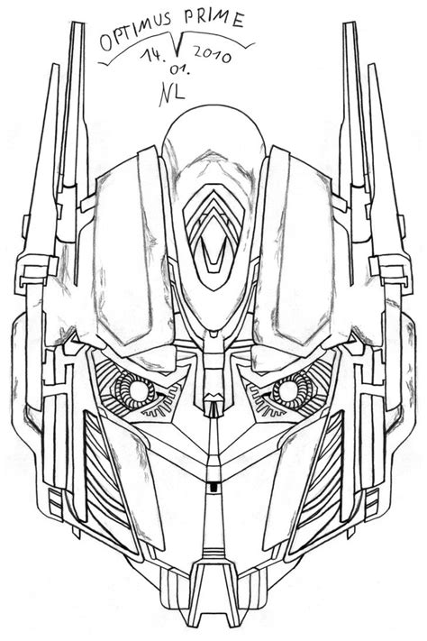 Optimus Prime Head Sketch By Rumblebee88 On Deviantart