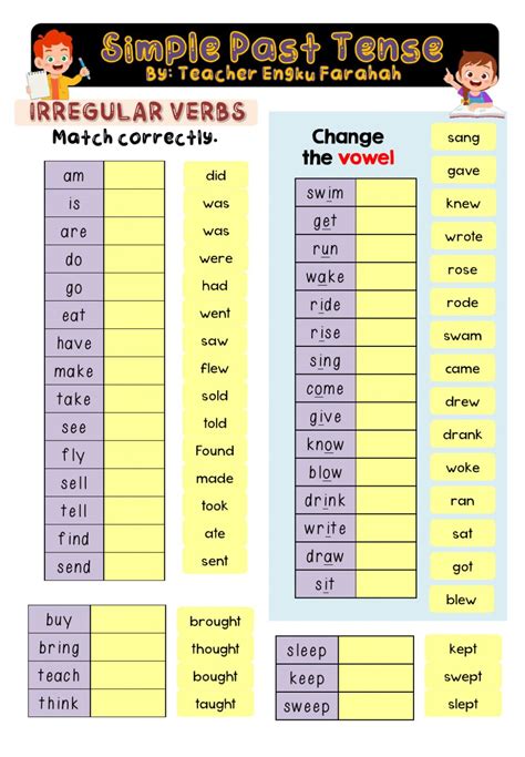Definition of the simple past tense the simple past tense, sometimes called the preterite, is used to talk about a completed action in a time before now. Simple Past Tense (Regular-Irregular Verbs) worksheet