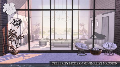 Celebrity Modern Minimalist Mansion Sims 4 Cc Speed Build Download